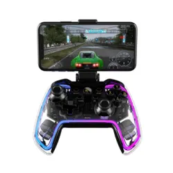 Pad Havit G158BT PRO z uchwytem na telefon do PC, Android Bezprzewodowy Przezroczysty