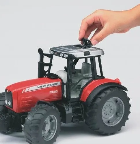 Bruder Traktor Massey Ferguson 7480 z przyczepą wywrotką