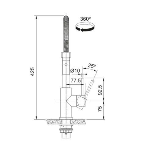 Bateria Franke Smart Glenda semi-pro Stal szlachetna