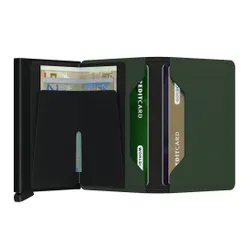 RFID Cüzdan Koruma Slimwallet Mat Gizli-Yeşil / Siyah