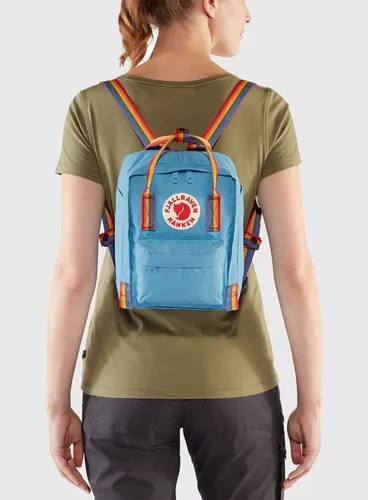 Fjallraven Kanken Gökkuşağı Mini-Öküz Kırmızı Sırt Çantası / gökkuşağı deseni