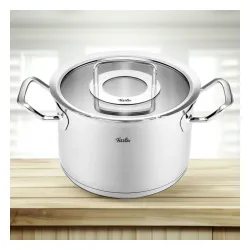 FISSLER Original Profi Collection - zestaw 5 garnków z pokrywkami i wkładem do gotowania na parze ze stali nierdzewnej