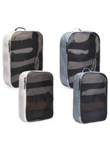 Zestaw 4 organizerów podróżnych Thule Family Packing Cube Set - pond gray / white