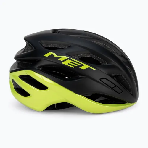Kask rowerowy MET Estro Mips black/lime yellow metallic matt glossy