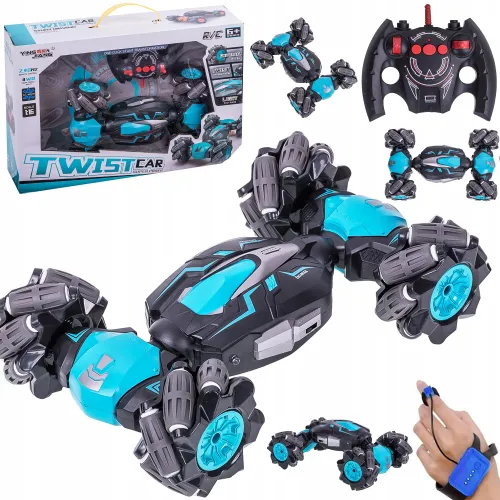 Samochód RC Twister 4x4 sterowany gestami I pilotem 2,4 GHz, terenowy, niebieski lub pomarańczowy
