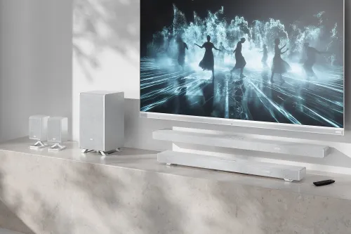Soundbar SHARP HT-SBW55121 Srebrny 5.1.2-kanałowy, Bezprzewodowy Subwoofer, HDMI eARC, Dolby Atmos, 4K, BT