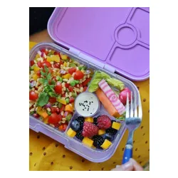 Yumbox Panino-FİFİ pink / Paris'in orta dikdörtgen öğle yemeği kutusu bir tepsi