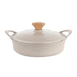 Garnek aluminiowy FLORINA Oslo 28CM 4L Kremowy