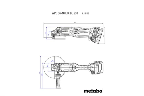 Szlifierka kątowa Metabo WPB 36-18 LTX BL 230