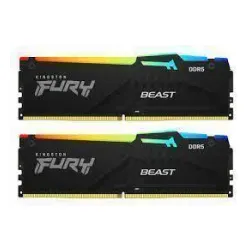 Pamięć RAM Kingston FURY Beast RGB DDR5 64GB (2 x 32GB) 6000 CL30 Czarny