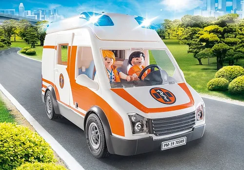 Playmobil ışık ve sesle ambulans (70049)