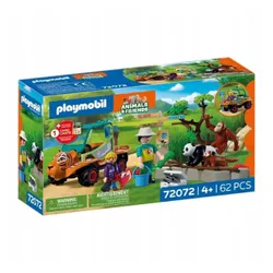 PLAYMOBIL Zoo 72072 Opiekun zwierząt z pojazdem, zestaw dla dzieci +4 lata