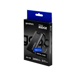 Dysk GoodRam Move Ridge SSD 512GB USB 3.2 Typ C Czarny