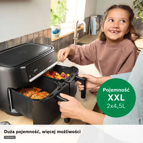 Air fryer Bosch Serie 4 Double Drawer MAFD440B7 2500W 9l