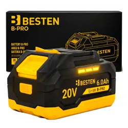 Bateria Akumulator BESTEN B-PRO BE-2899 Li-Ion 20 V 6,0 Ah do narzędzi akumulatorowych