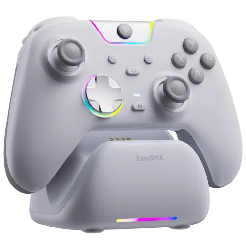 Pad EasySMX X05Pro do Nintendo Switch, PC Bezprzewodowy Biały + Stacja dokująca