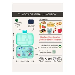 Lunchbox do szkoły Yumbox Original - serene aqua / Paris tray