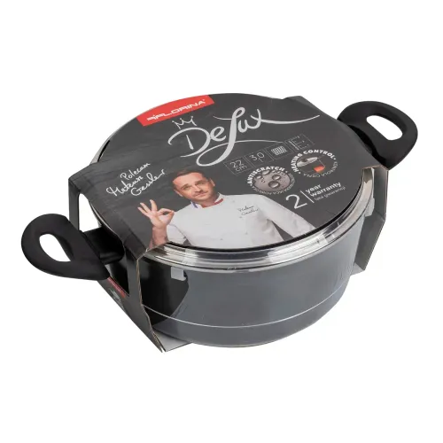 Garnek aluminiowy z pokrywką FLORINA DELUX 3 l