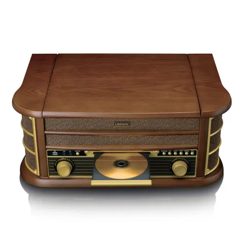 Gramofon Lenco TCD-3571MY Półautomatyczny Napęd paskowy Przedwzmacniacz Bluetooth Brązowy