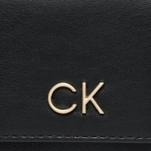 Большой женский кошелек Calvin Klein Re - Lock Trifold Md с цепочкой K60k611458 CK Black BEH