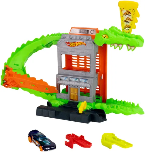 Tor Hot Wheels City Krokodyl Atak na pizzerię JHL93