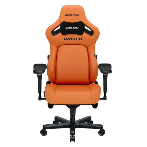 Fotel Anda Seat Kaiser 4 XL Gamingowy do 200kg Skóra Eco Pomarańczowy