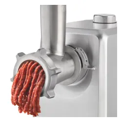 Maszynka do mięsa Caso Germany FW2500 2500W 3 sitka Nasadka do formowania ciastek Srebrny