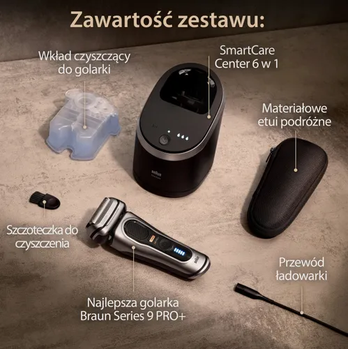 Golarka BRAUN Seria 9 Pro+ 9567CC Na mokro i sucho