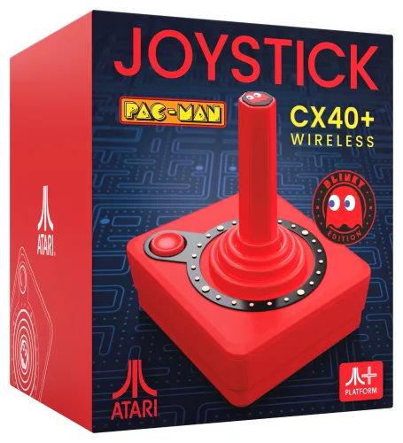 Joystick Atari CX40+ Pac-Man Edition do Atari 2600+ / 7800+ Bezprzewodowy Czerwony