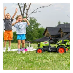 Falk Traktor Na Pedały Z Ładowarką I Przyczepą Claas 2-5 Lat
