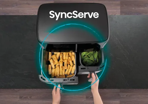 Air Fryer Frytkownica beztłuszczowa HISENSE HAF2700DCD 11l z podwójnym koszem 8 automatycznych programów