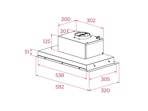 Okap Teka GFI 63030 KOS BK Czarny