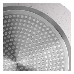 AMBITION Nature 28 cm biała - patelnia nieprzywierająca z pokrywką