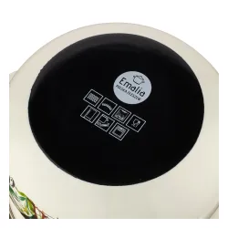 Garnek emaliowany z pokrywką EMALIA POLSKA PLESZEW KOGUCIK 5 l