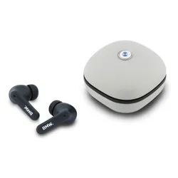 Słuchawki dokanałowe BMW Leather Metal Logo ANC Taupe