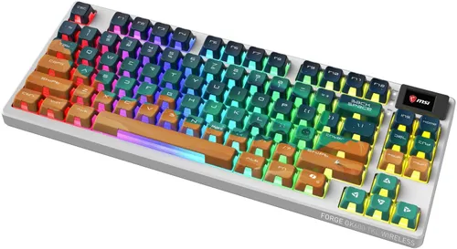 Klawiatura gamingowa MSI Forge GK600 TKL Wireless Mars US bezprzewodowa mechaniczna podświetlana