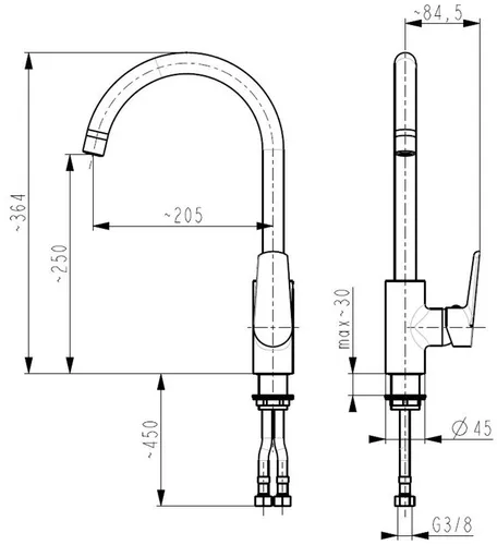 Bateria KFA ARMATURA Onyks 6513-915-00 Chrom