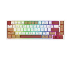 Klawiatura mechaniczna Redragon Rammus K677 Pro Brown Switch Biało-brązowy