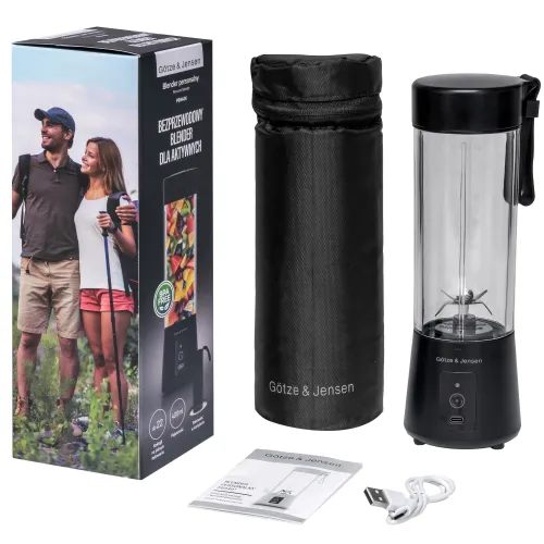 Blender personalny GÖTZE & JENSEN PB940K Czarny Bezprzewodowy + pokrowiec