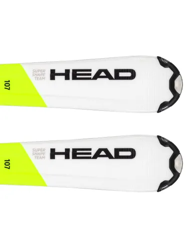 Narty dziecięce HEAD SUPERSHAPE TEAM + wiązania HEAD JRS 4.5 z GRIP WALK - Długość (cm) - 107