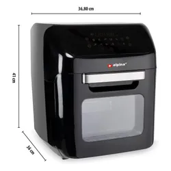 Air Fryer Frytkownica beztłuszczowa ALPINA 871125219568 12l z okienkiem do obserwacji postępów gotowania