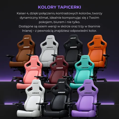 Fotel Anda Seat Kaiser 4 XL Gamingowy do 200kg Skóra Eco Limonka
