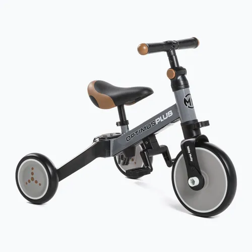 Rowerek biegowy trójkołowy Milly Mally 4w1 Optimus Plus grey