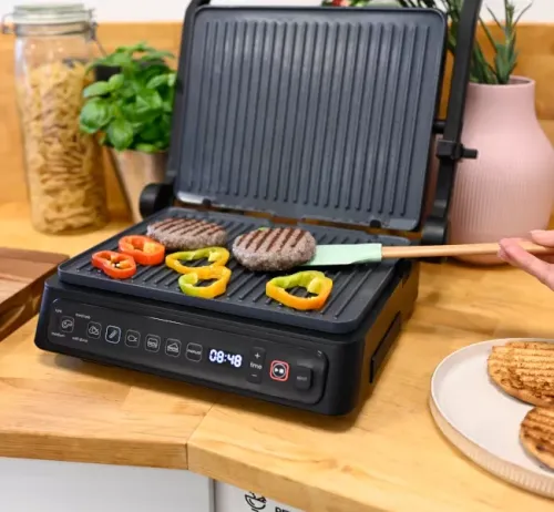 Электрогриль Kohersen черный матовый NX керамический умный автоматические программы 667см2