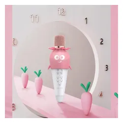 Mikrofon z głośnikiem Bluetooth Forever AMS-200 dla dzieci 5W Różowy