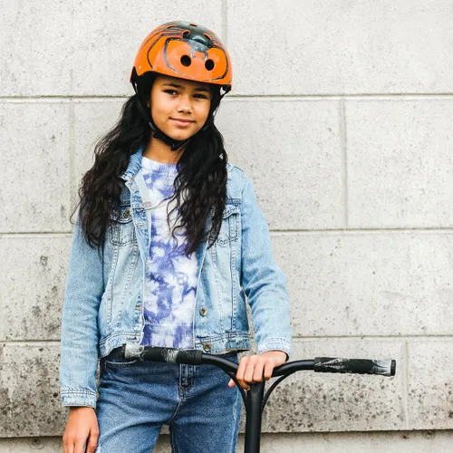 Kask rowerowy dziecięcy Hornit Spider orange/black