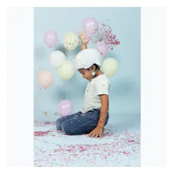 Kask rowerowy dziecięcy ABUS Smiley 3.0 ACE LED pure aqua