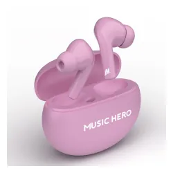 Słuchawki bezprzewodowe Music Hero TWS X-BEAT Dokanałowe Bluetooth Różowy