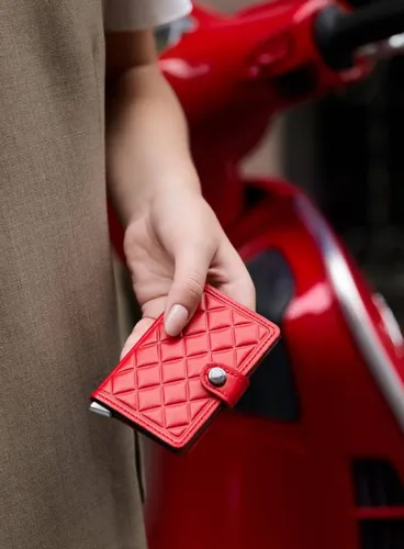 Portfel RFID Secrid Premium Miniwallet Emboss Diamond - red