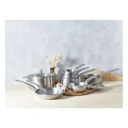 DE BUYER Alchimy Niski 24 cm - rondel ze stali nierdzewnej